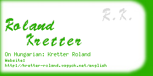 roland kretter business card